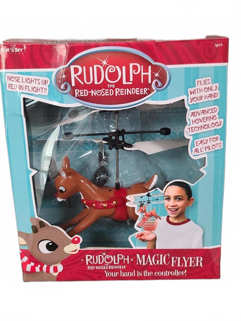 New Flying Light up Rudolph Toy Magic Flyer Hovering Rechargeable Hand Control